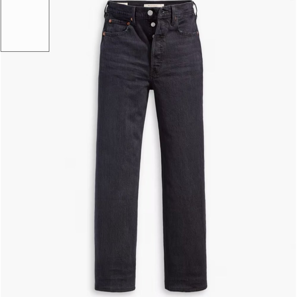 Levi's Ribcage Straight Ankle Jeans in black! Size 30